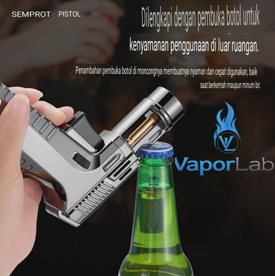 korek api bara las biru kencang dengan bukaan botol powerful jet torch gas lighter bisa di lock PN-602 for cooking bbq cigar