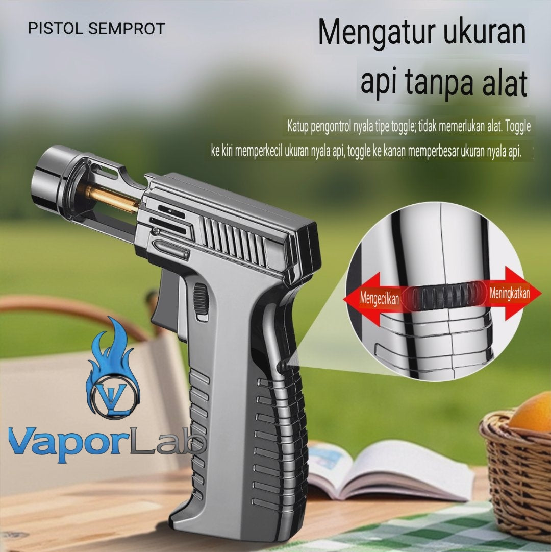 korek api bara las biru kencang dengan bukaan botol powerful jet torch gas lighter bisa di lock PN-602 for cooking bbq cigar