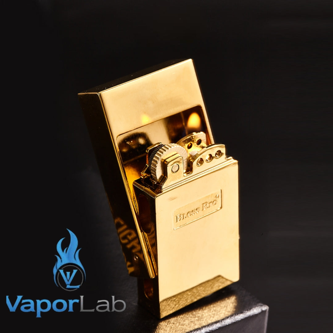 korek api minyak sumbu roda classic vintage oil kerosene retro lighter Blessrro persegi