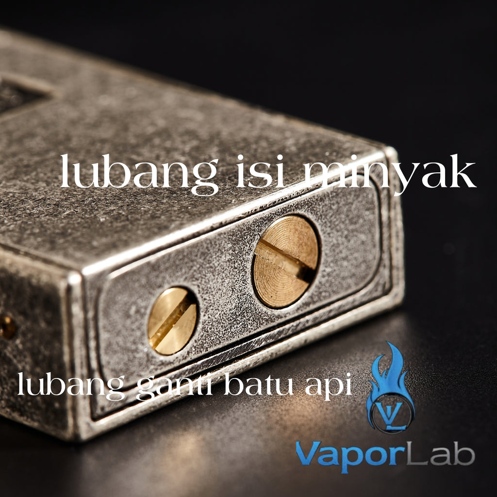 korek api minyak sumbu roda classic vintage oil kerosene retro lighter Blessrro persegi