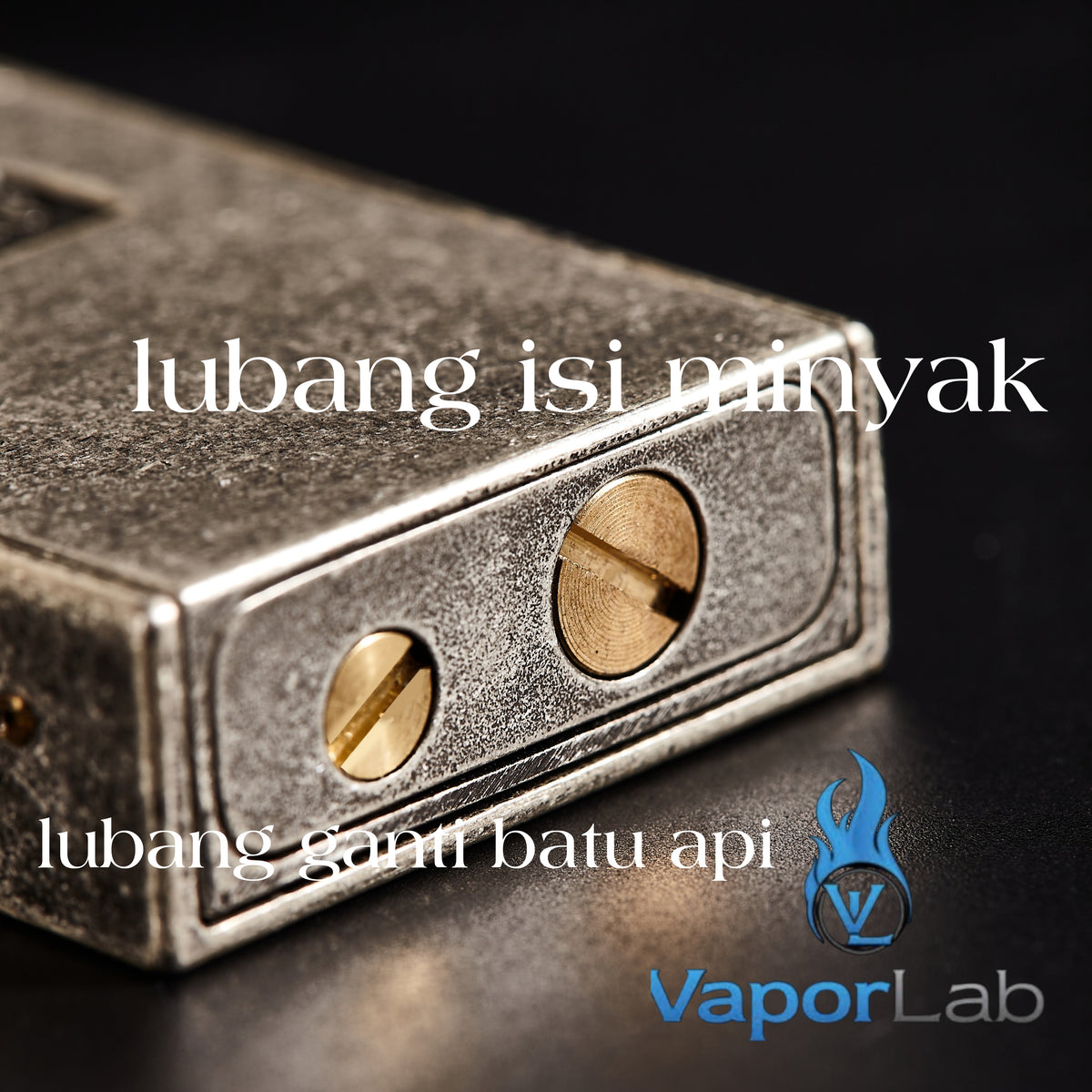 korek api minyak sumbu roda classic vintage oil kerosene retro lighter Blessrro persegi