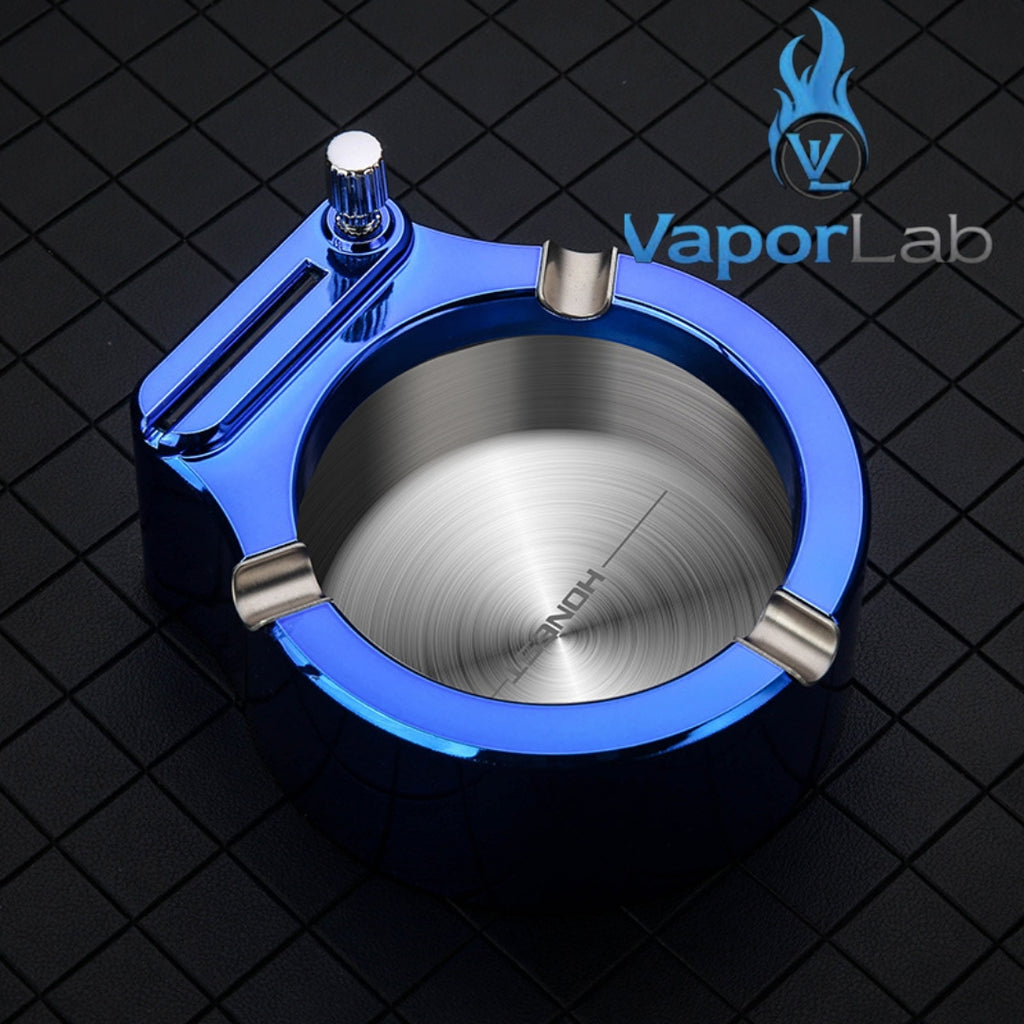 asbak plus korek api gesek isi minyak HONEST besi metal ashtray with oil lighter