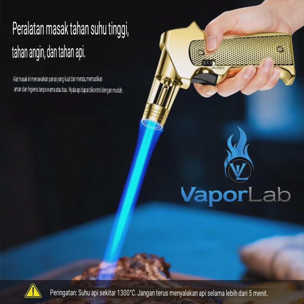 korek api bara merah atau las biru powerful jet torch bbq gas lighter bisa di lock dan tekuk TENHO