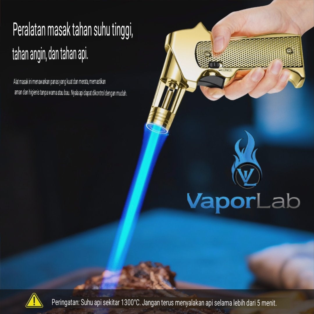 korek api bara merah atau las biru powerful jet torch bbq gas lighter bisa di lock dan tekuk TENHO