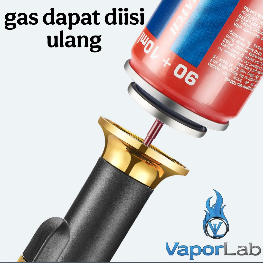 korek api bara las biru jet torch gas lighter bisa di lock cocok untuk cigar bbq masak light welding