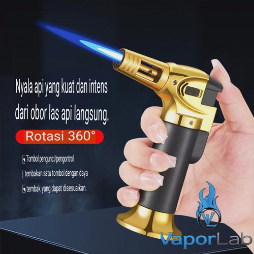 korek api bara las biru jet torch gas lighter bisa di lock cocok untuk cigar bbq masak light welding