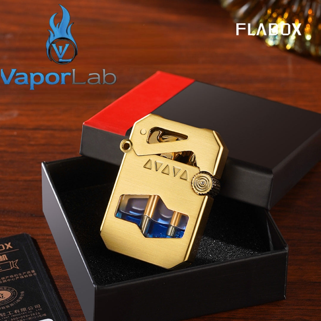 korek api classic FLABOX pakai minyak sumbu batu vintage kerosene transparant vintage oil lighter one click auto open