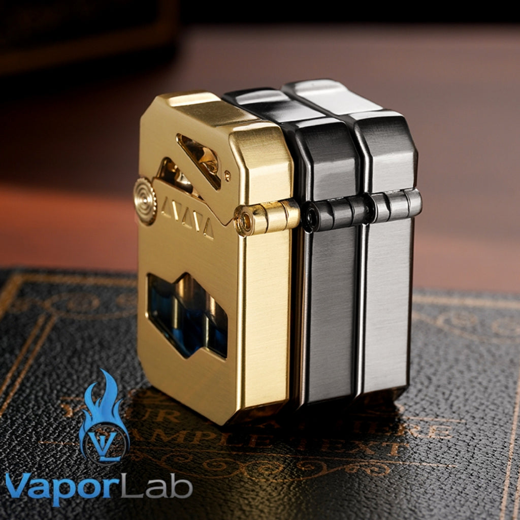 korek api classic FLABOX pakai minyak sumbu batu vintage kerosene transparant vintage oil lighter one click auto open