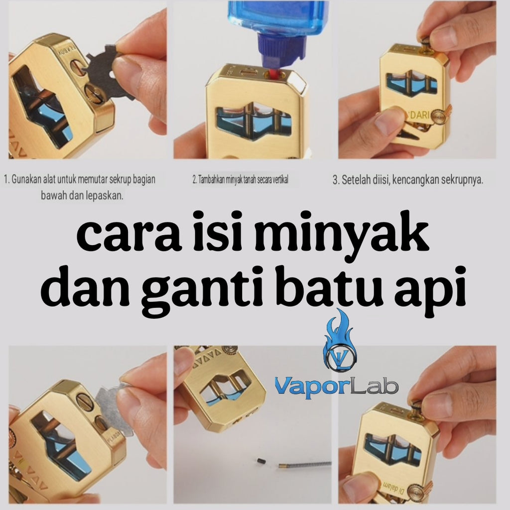 korek api classic FLABOX pakai minyak sumbu batu vintage kerosene transparant vintage oil lighter one click auto open