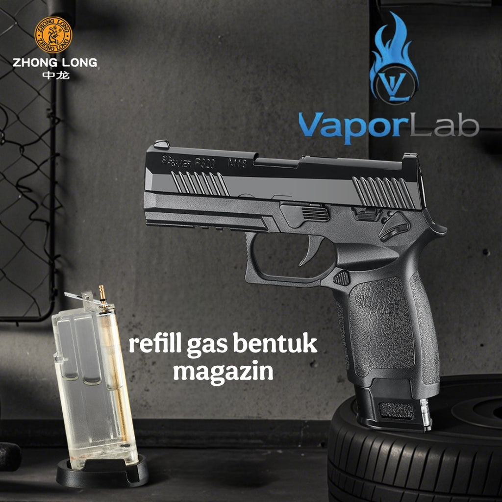 korek api gas replika pistol p320 sig saeer mini gun shaped refillable gas lighter dengan tangki gas transparant model magazin