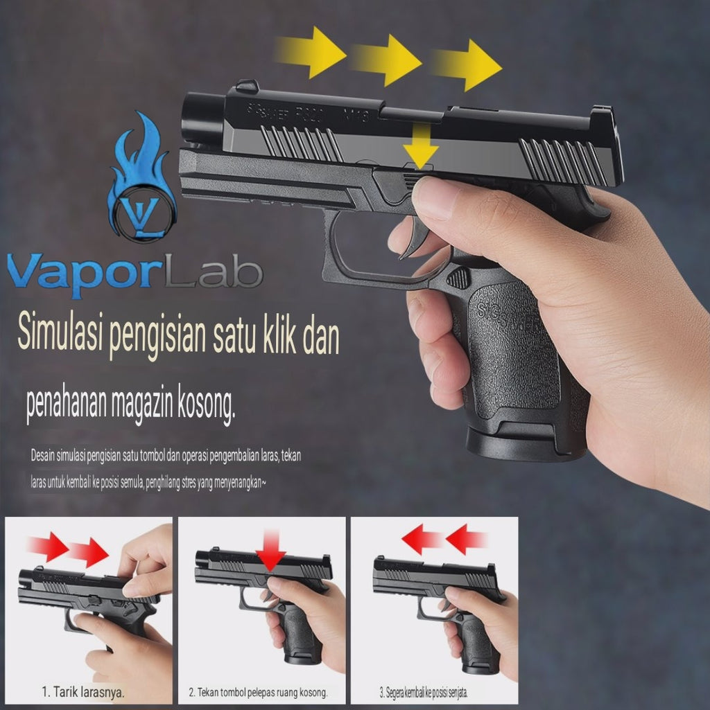 korek api gas replika pistol p320 sig saeer mini gun shaped refillable gas lighter dengan tangki gas transparant model magazin