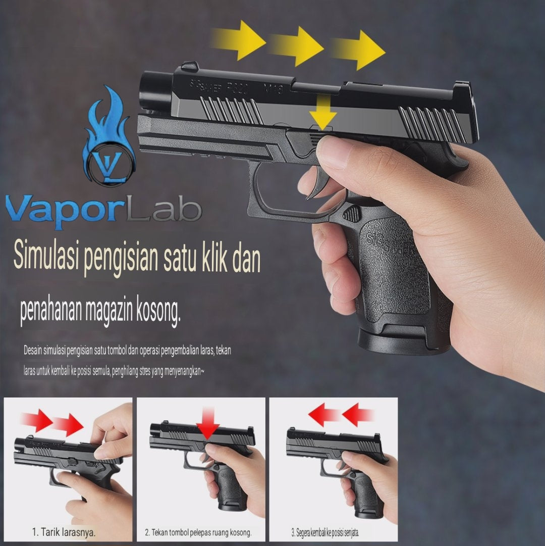 korek api gas replika pistol p320 sig saeer mini gun shaped refillable gas lighter dengan tangki gas transparant model magazin
