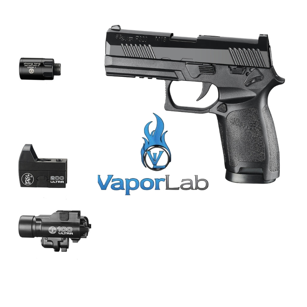 korek api gas replika pistol p320 sig saeer mini gun shaped refillable gas lighter dengan tangki gas transparant model magazin