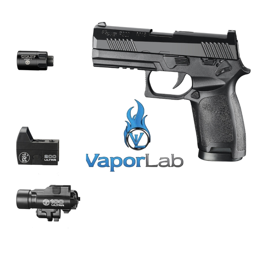 korek api gas replika pistol p320 sig saeer mini gun shaped refillable gas lighter dengan tangki gas transparant model magazin