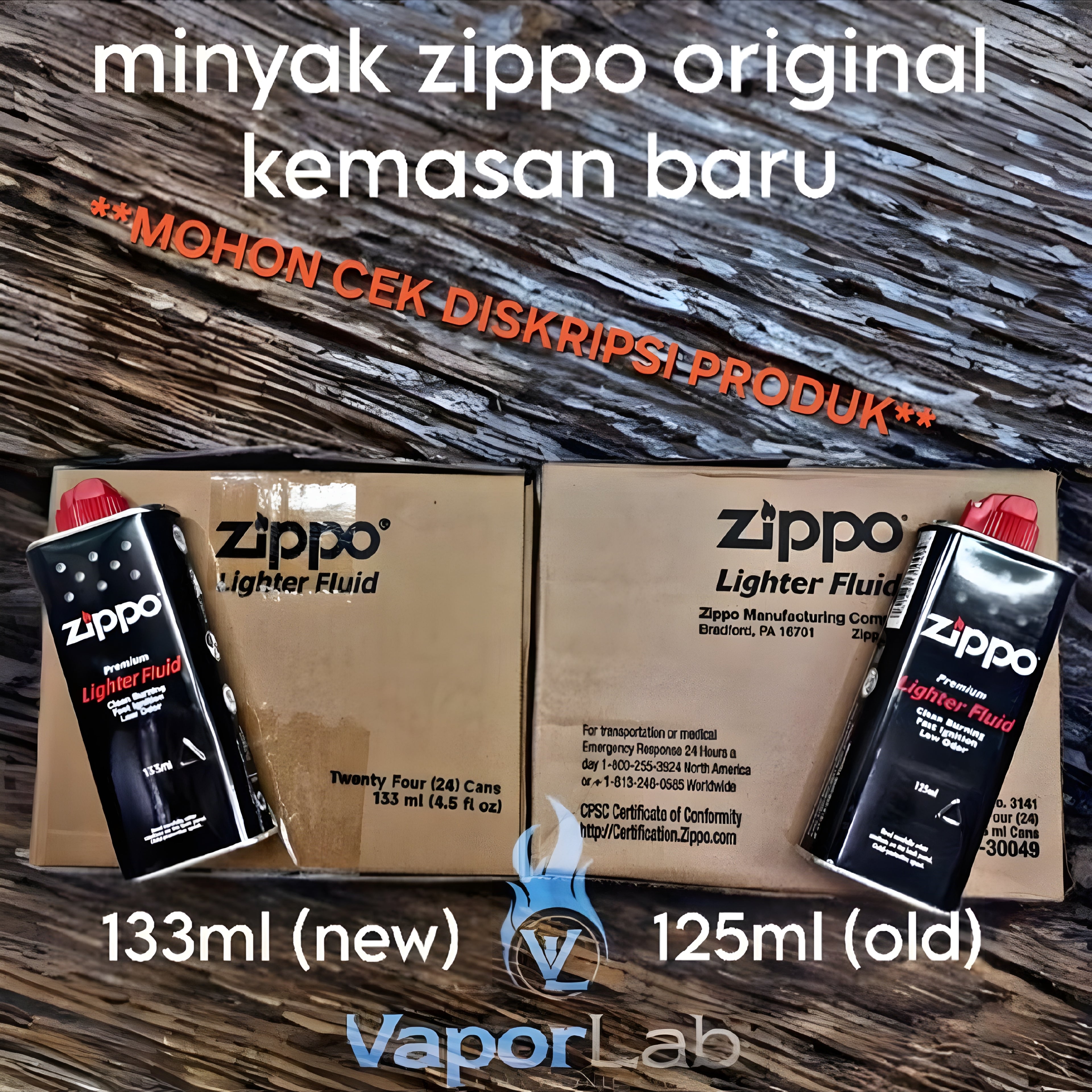 Refill Cairan isi ulang minyak zippo original 133ml dan 355ml authentic genuine zippo oil for oil cotton classic lighter