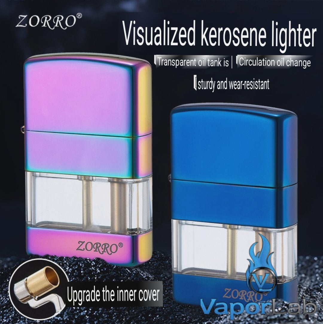 korek api zorro 690 original ada denting body transparant pakai minyak sumbu kapas vintage oil classic lighter