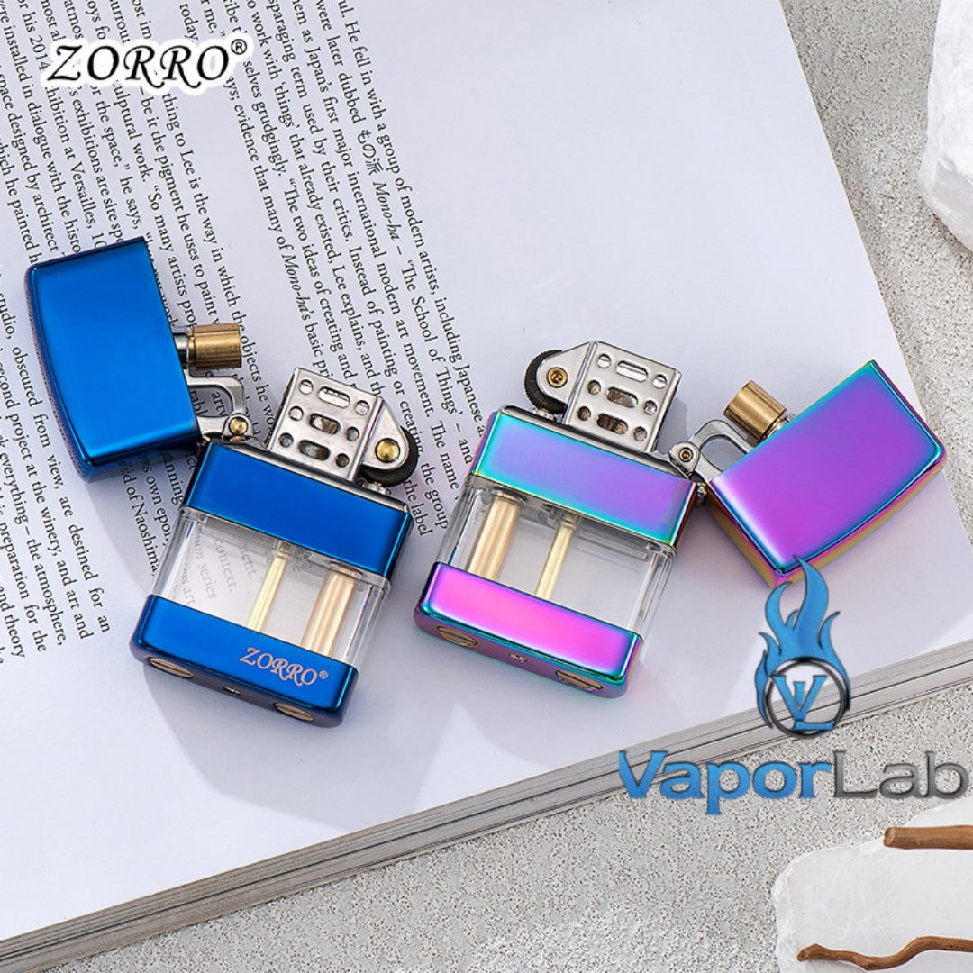 korek api zorro 690 original ada denting body transparant pakai minyak sumbu kapas vintage oil classic lighter