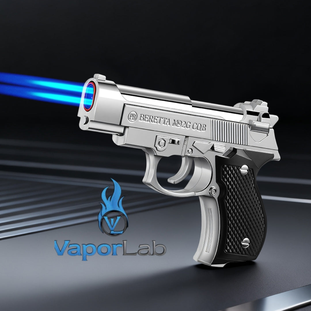 korek api gas unik model pistol mini M9 double bara las abs plastik dual jet flame mini gun lighter