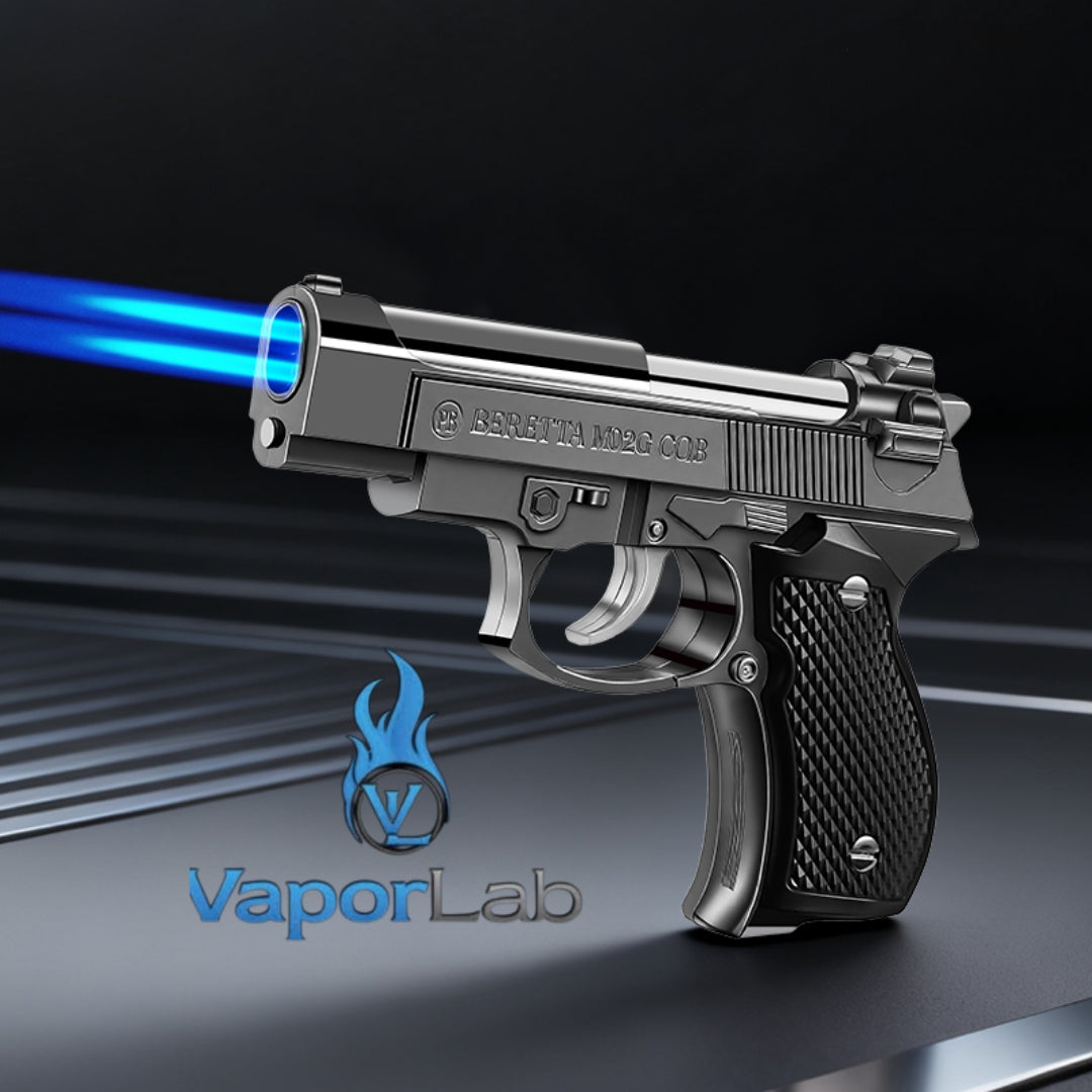 korek api gas unik model pistol mini M9 double bara las abs plastik dual jet flame mini gun lighter