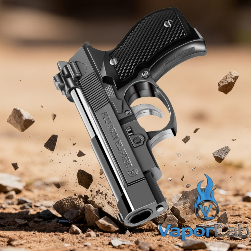 korek api gas unik model pistol mini M9 double bara las abs plastik dual jet flame mini gun lighter