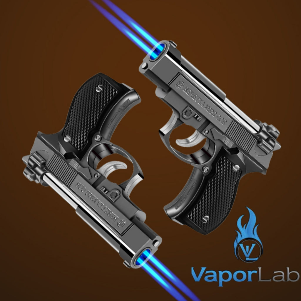 korek api gas unik model pistol mini M9 double bara las abs plastik dual jet flame mini gun lighter