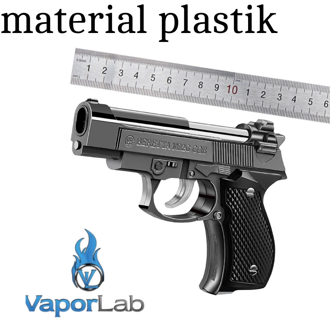 korek api gas unik model pistol mini M9 double bara las abs plastik dual jet flame mini gun lighter