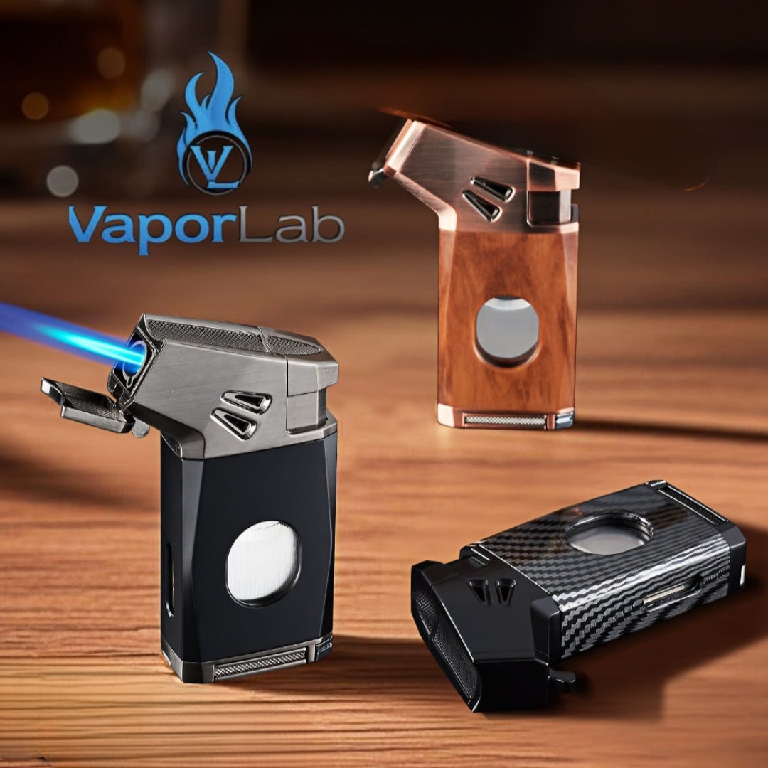 korek api bara las multi fungsi 5in1 dengan pemotong cutter puncher holder ada indikator cigar gas jet torch gas lighter mewah gift box
