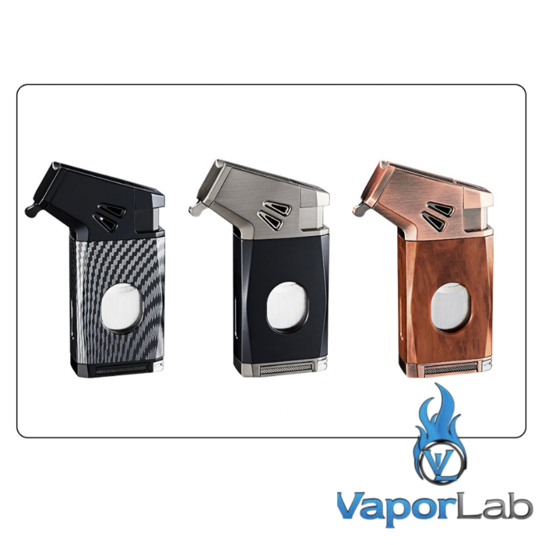 korek api bara las multi fungsi 5in1 dengan pemotong cutter puncher holder ada indikator cigar gas jet torch gas lighter mewah gift box