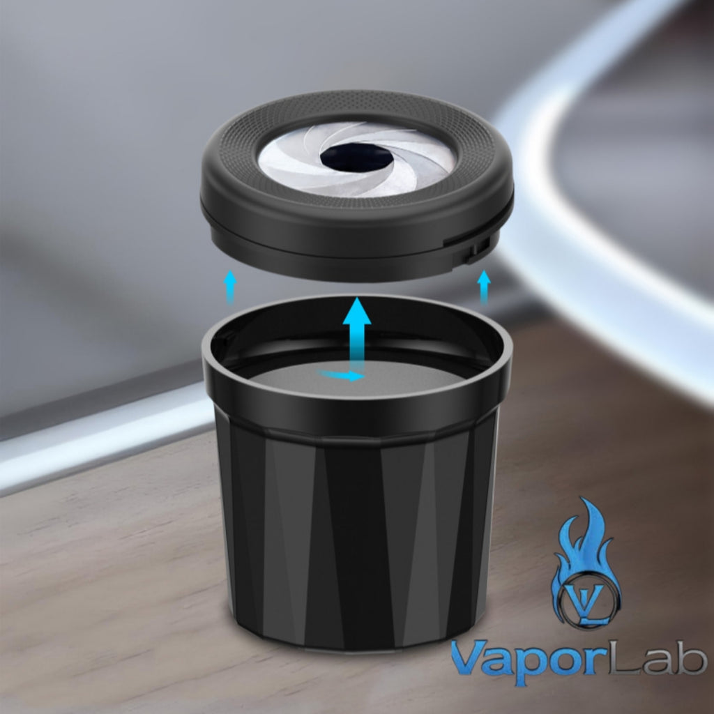 asbak mobil portable sistem tutup putar rotating inner metal car ashtray anti berantakan dengan penutup putar besi