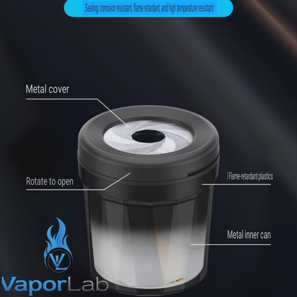 asbak mobil portable sistem tutup putar rotating inner metal car ashtray anti berantakan dengan penutup putar besi