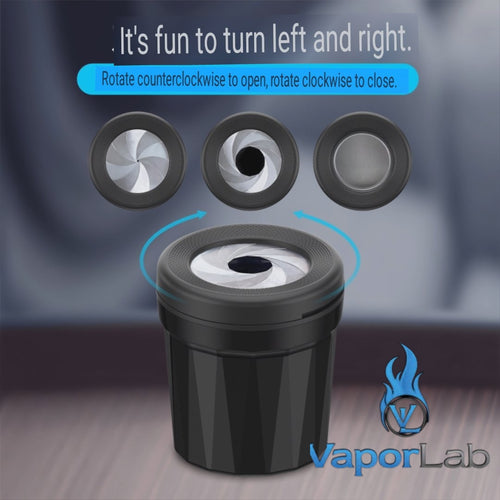 asbak mobil portable sistem tutup putar rotating inner metal car ashtray anti berantakan dengan penutup putar besi