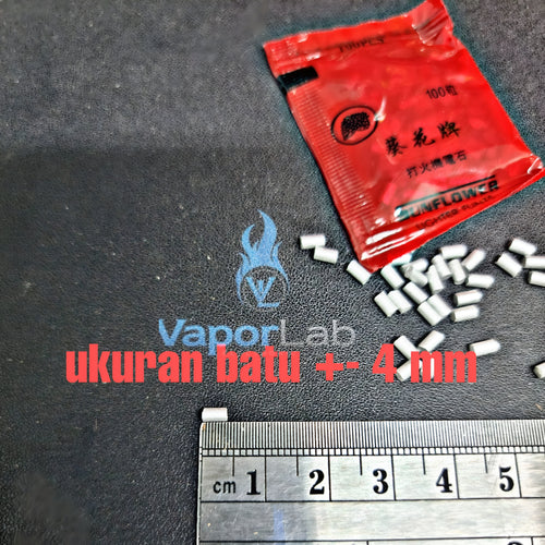 Batu api silver per sachet ukuran 4mm untuk pengganti pemantik korek api roda replacement flint for lighters merk sunflower