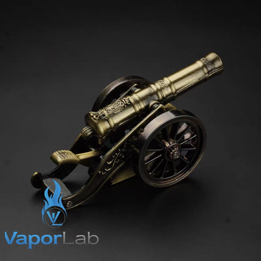 korek api pajangan antik unik model meriam bahan besi gas bisa diisi ulang nyala bara canon classic gas lighter display 3844