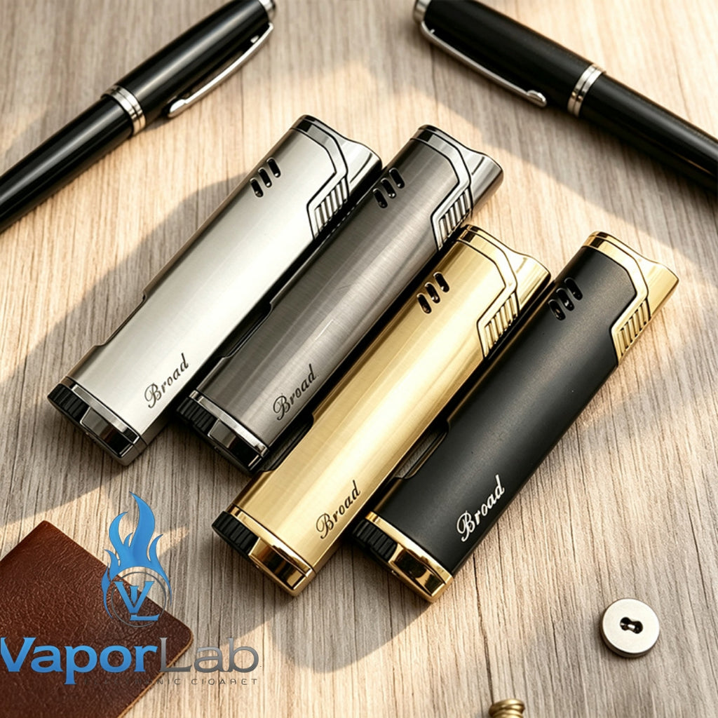 korek api besi bara las broad gas mudah diisi ulang elegant slim lighter dengan indikator kaca gas 3860