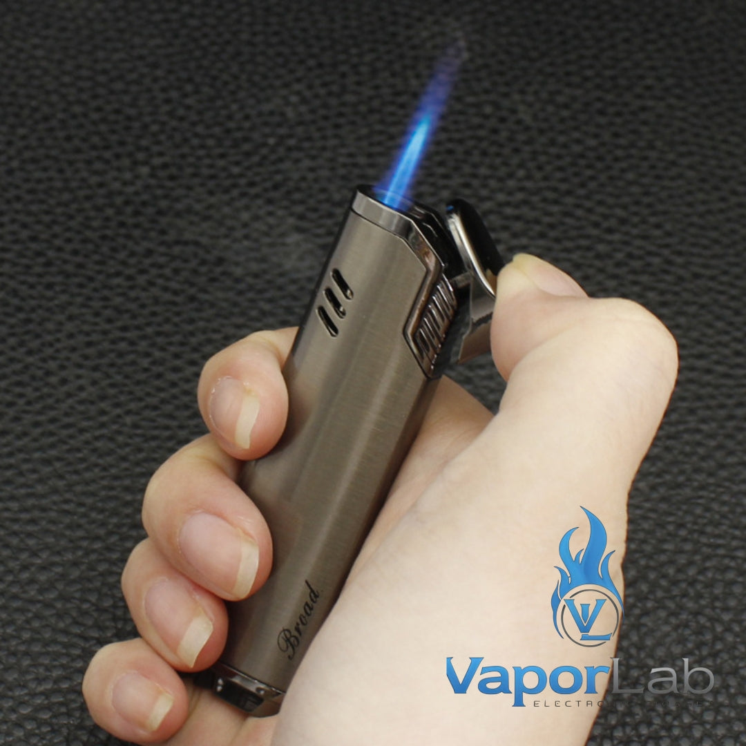 korek api besi bara las broad gas mudah diisi ulang elegant slim lighter dengan indikator kaca gas 3860