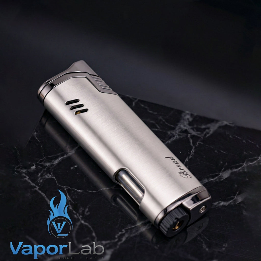 korek api besi bara las broad gas mudah diisi ulang elegant slim lighter dengan indikator kaca gas 3860