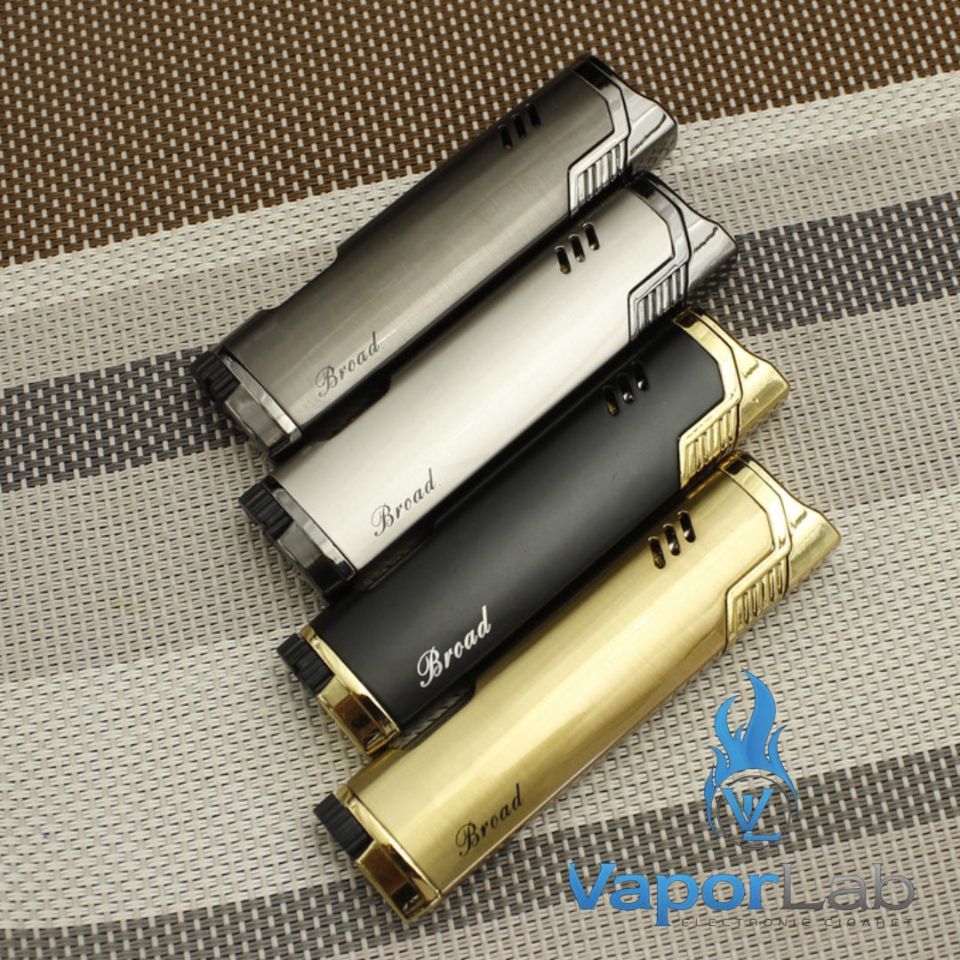 korek api besi bara las broad gas mudah diisi ulang elegant slim lighter dengan indikator kaca gas 3860