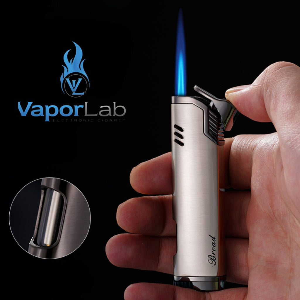 korek api besi bara las broad gas mudah diisi ulang elegant slim lighter dengan indikator kaca gas 3860