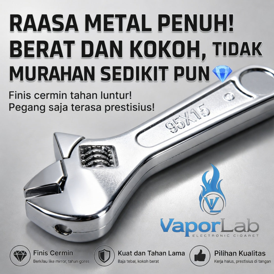 korek api besi lucu unik model kunci inggris gas mudah diisi ulang fun metal wrench refillable gas lighter 3848