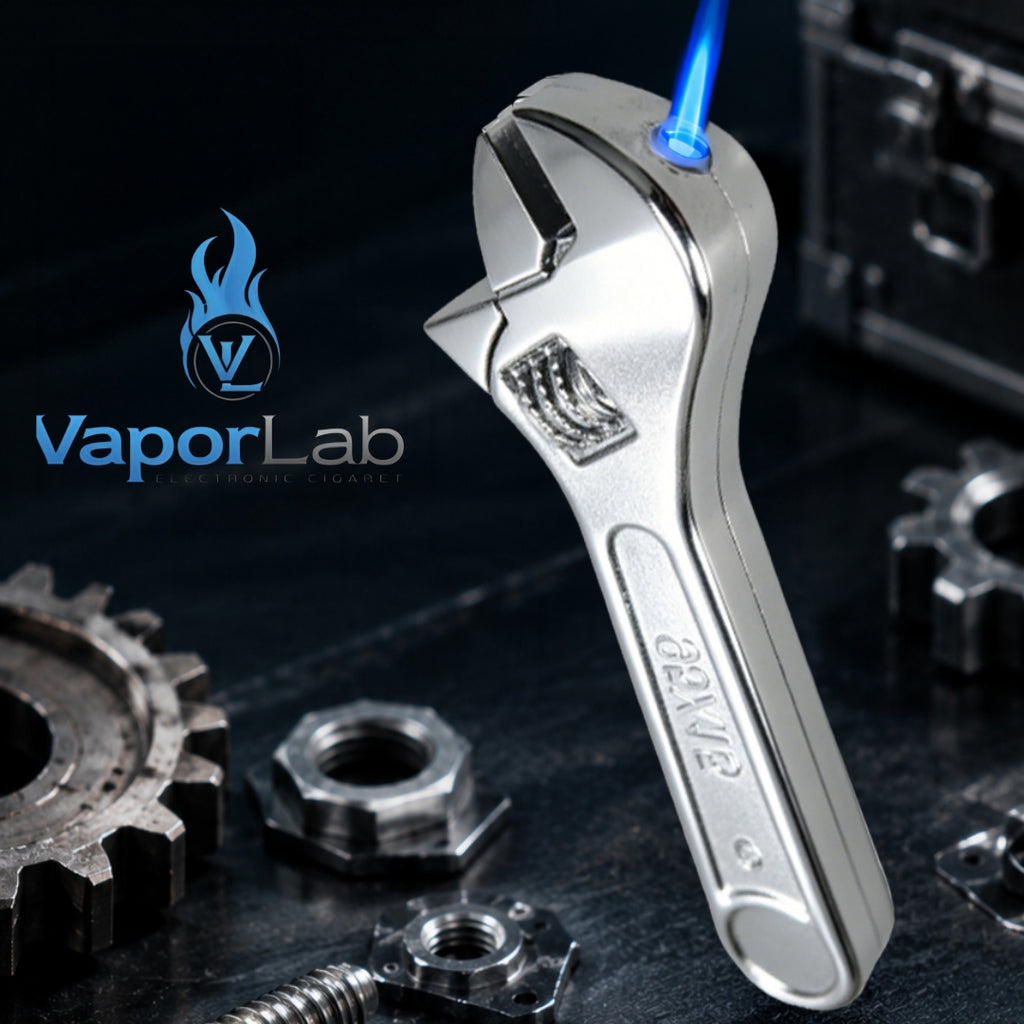 korek api besi lucu unik model kunci inggris gas mudah diisi ulang fun metal wrench refillable gas lighter 3848