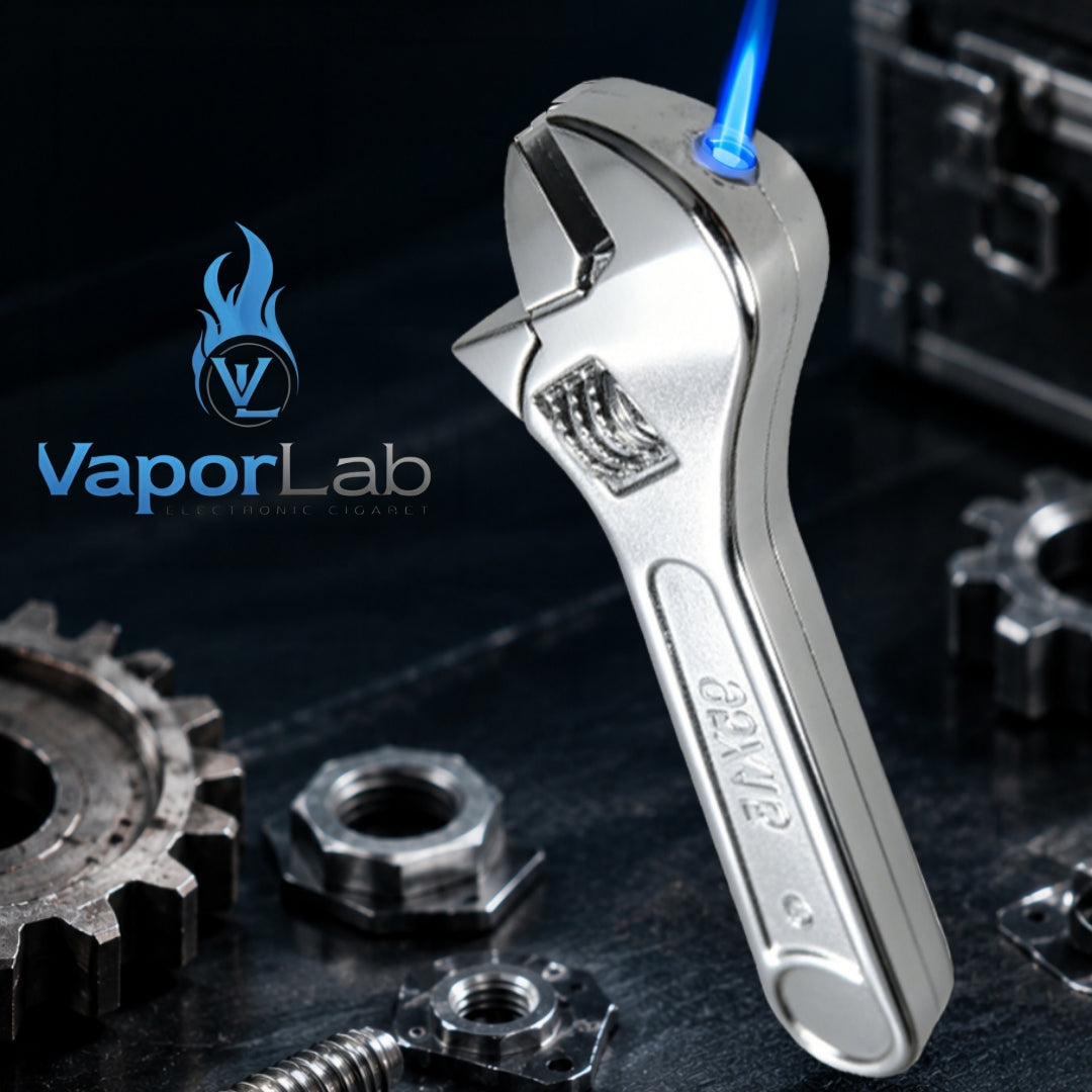 korek api besi lucu unik model kunci inggris gas mudah diisi ulang fun metal wrench refillable gas lighter 3848