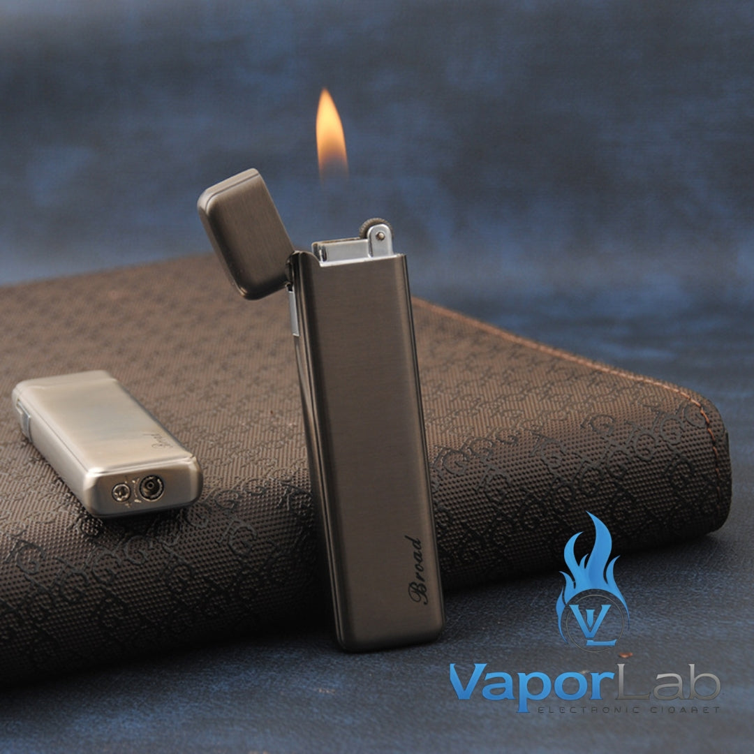 korek api besi slim design gas mudah diisi ulang pemantik roda batu api classic slim refillable gas lighter BROAD original 3921