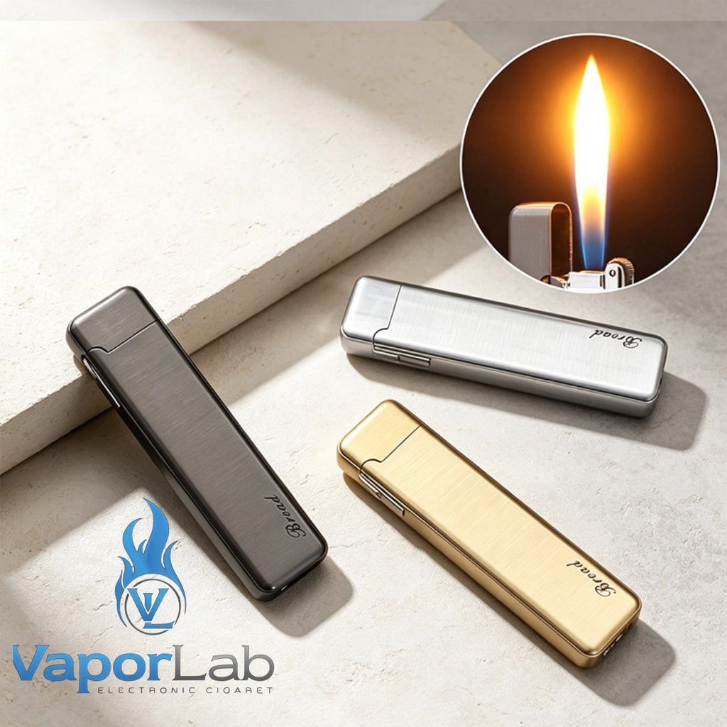 korek api besi slim design gas mudah diisi ulang pemantik roda batu api classic slim refillable gas lighter BROAD original 3921