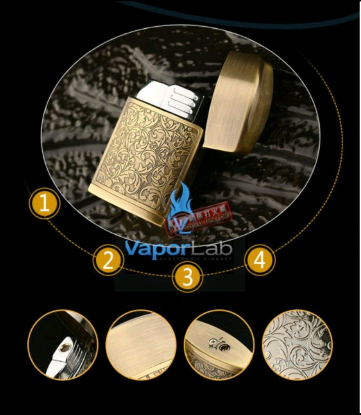 mancis korek api bara isi ulang gas BROAD batik jet torch refillable gas metal lighter classic design
