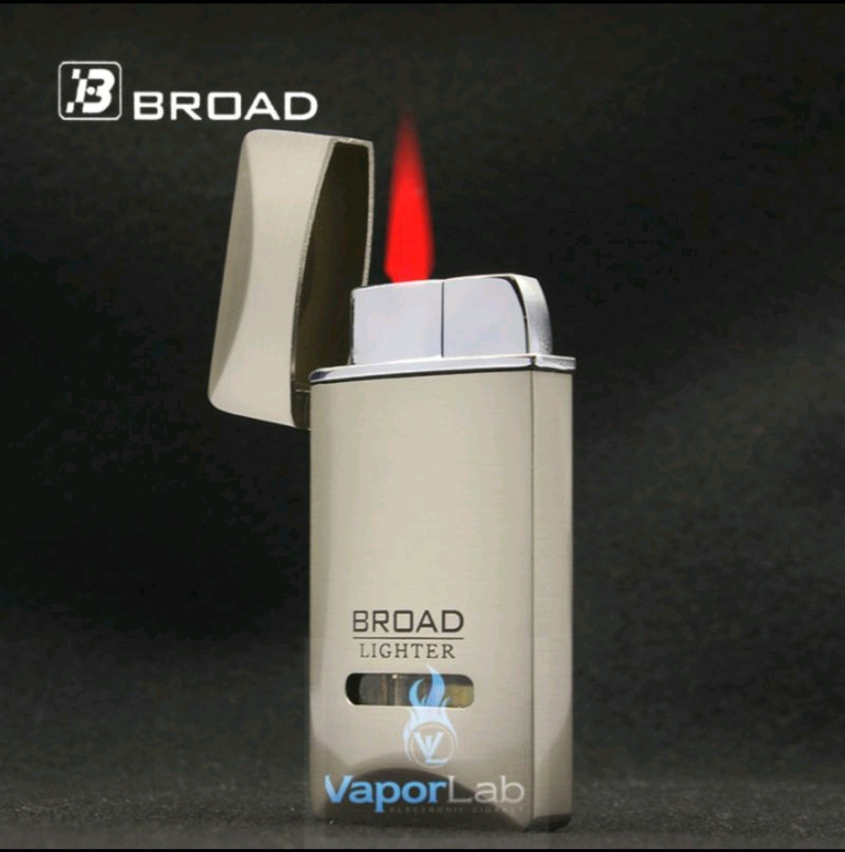 mancis korek api bara merah isi ulang gas BROAD jet torch refillable gas metal lighter BD226 dengan indikator kaca