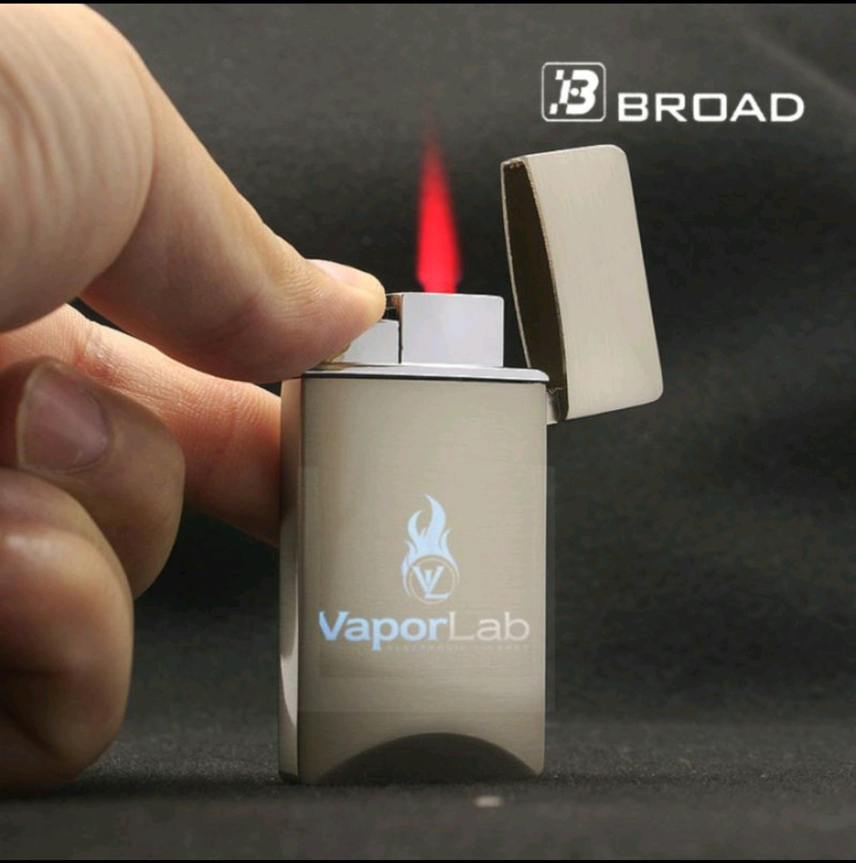 mancis korek api bara merah isi ulang gas BROAD jet torch refillable gas metal lighter BD226 dengan indikator kaca