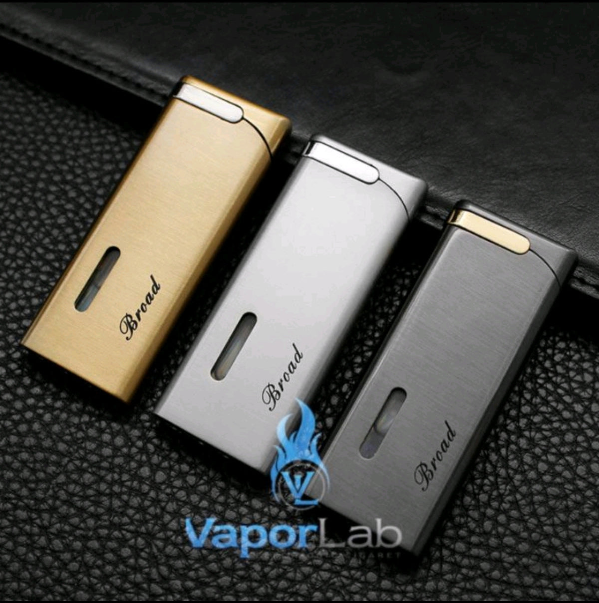 mancis korek api bara merah isi ulang gas BROAD elegant slim design refillable gas lighter dengan kaca indikator