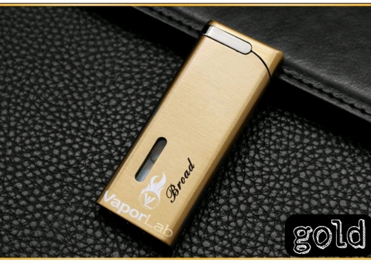 mancis korek api bara merah isi ulang gas BROAD elegant slim design refillable gas lighter dengan kaca indikator