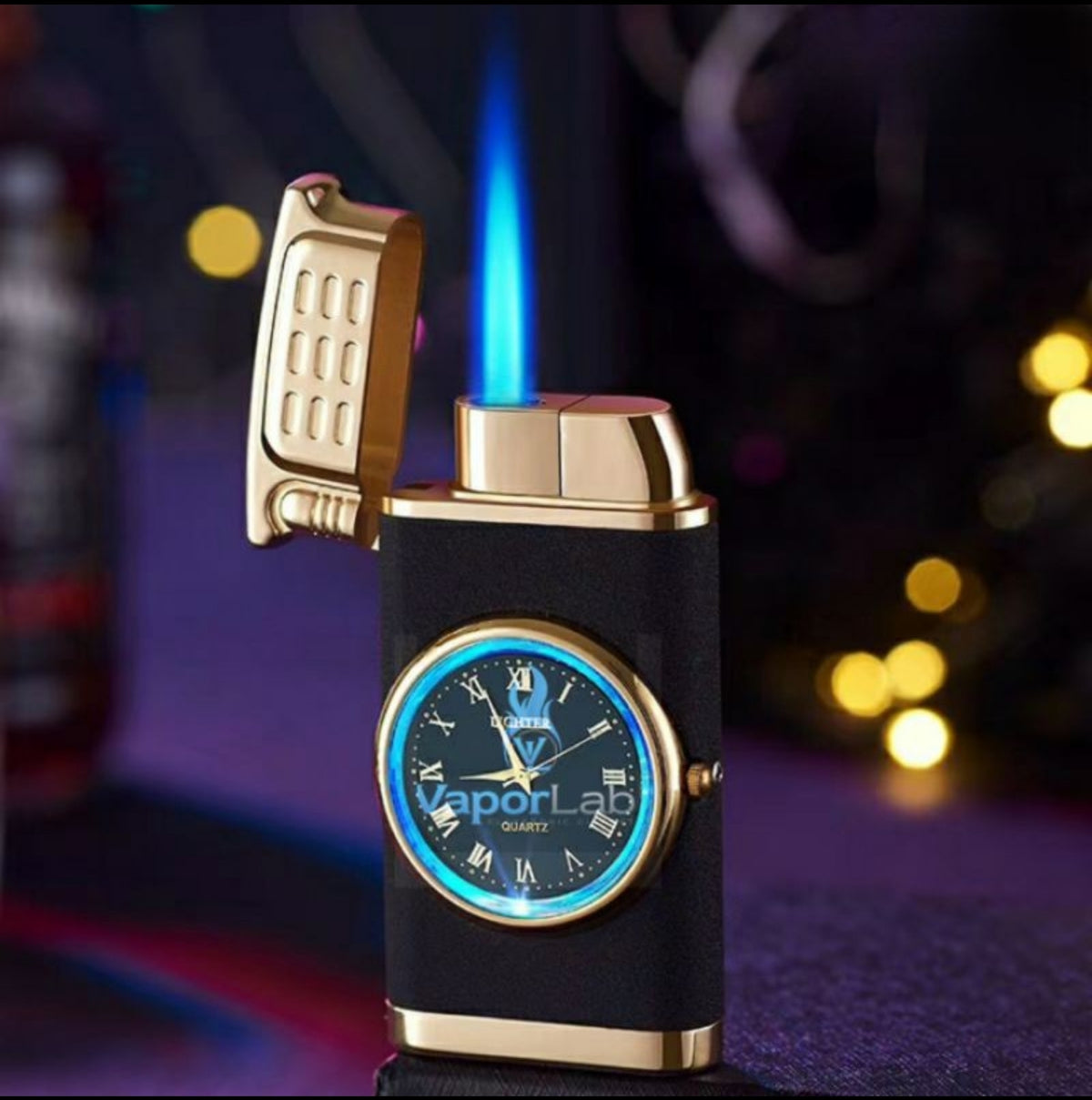 korek api gas bisa isi ulang bara las model jam watch refillable gas lighter unik elegant