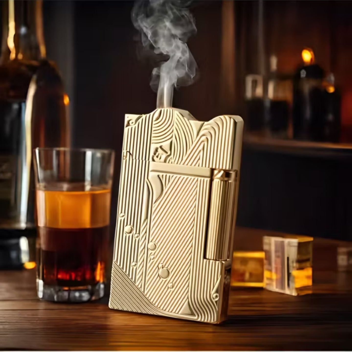 korek api pakai sumbu classic ada denting ROWENTA original vintage oil lighter model mermaid gold sanji one piece R10